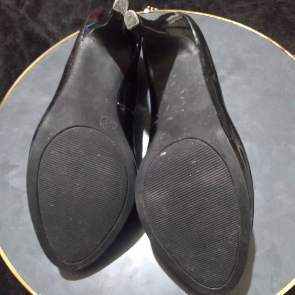 ⭐️ Merona open toe black pumps size 8 - Picture 6 of 6